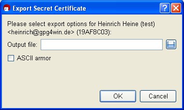 Gpg4win Compendium 19 Importing And Exporting A Private Certificate